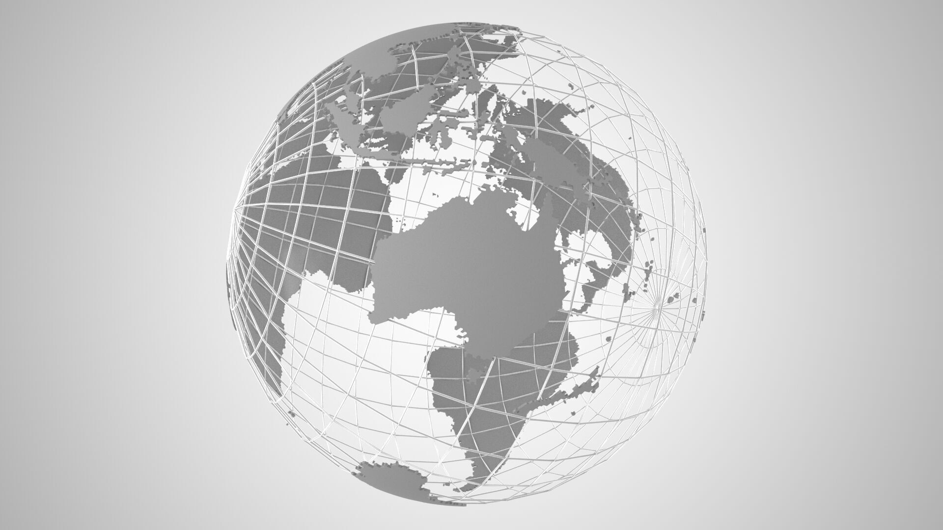 Globe News Skeleton Grey 3D model_3