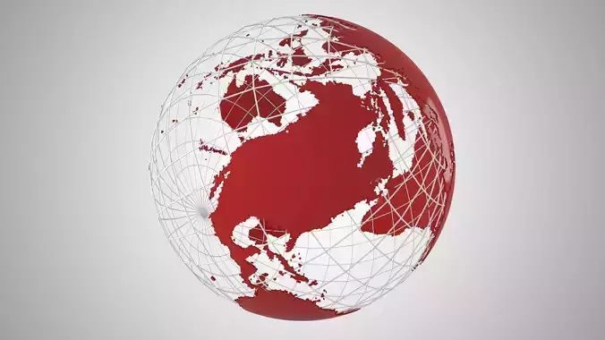 Globe News Skeleton Dark Red
