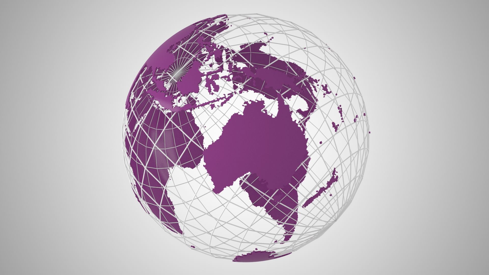 Globe News Skeleton Dark Purpal 3D model_3