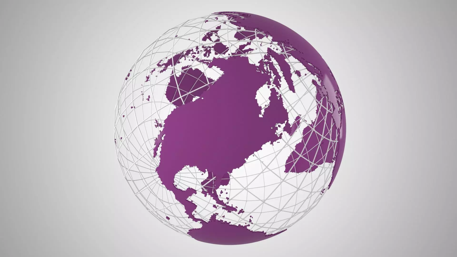 Globe News Skeleton Dark Purpal 3D model_0