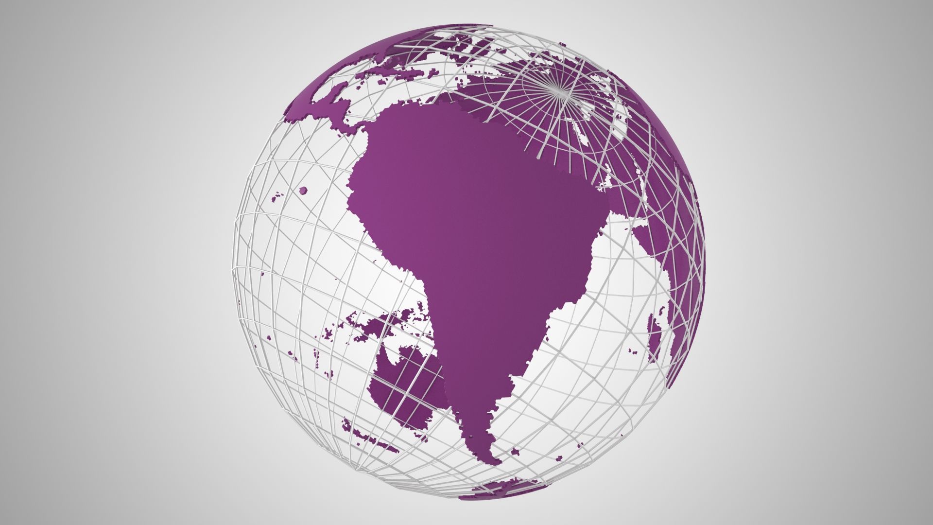 Globe News Skeleton Dark Purpal 3D model_1