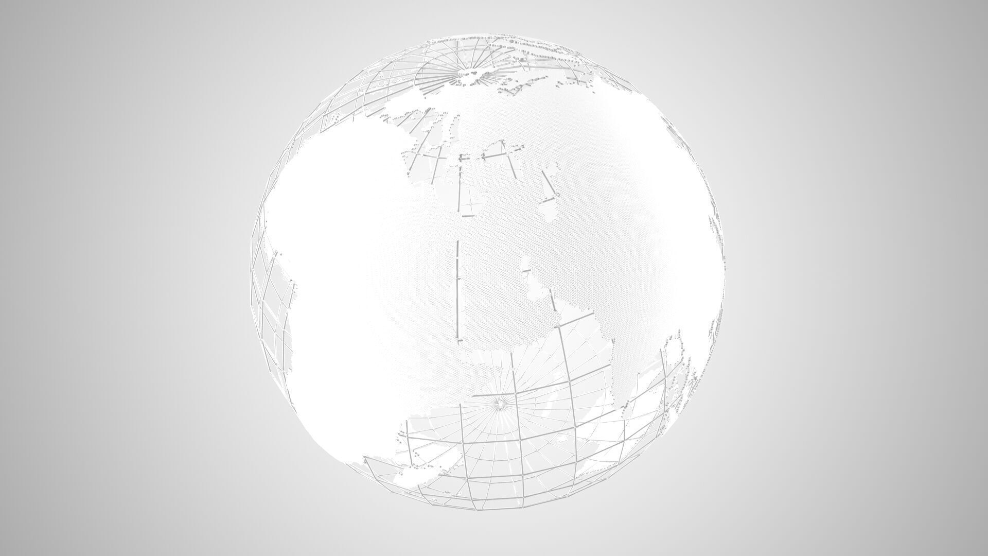 Globe News Skeleton Cyan 3D model_8