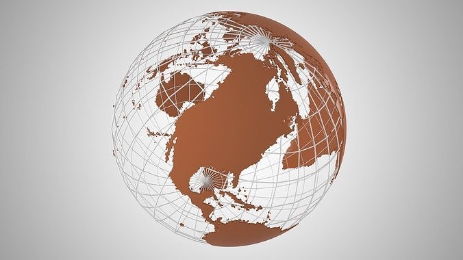Globe News Skeleton Brown 3D model
