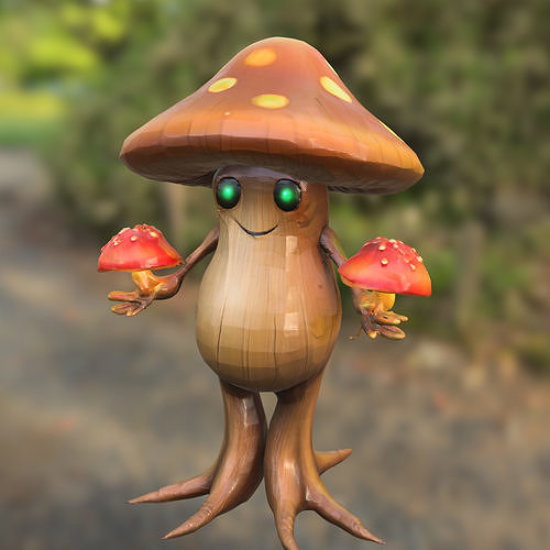 Mystic Mushroom Creature 3D model