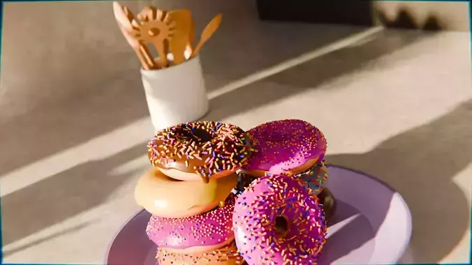 donut model with plate
