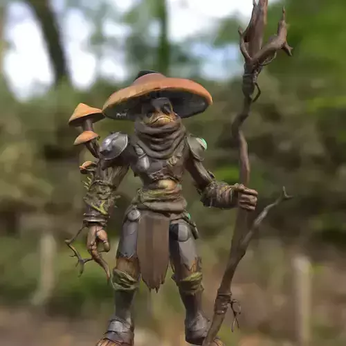 Myconid Warrior Fantasy Mushroom Guardian