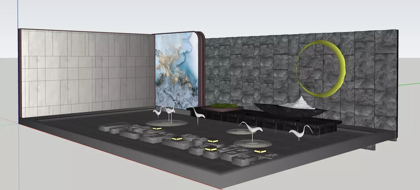 landscape wall-Chinese style-5 3D model_0