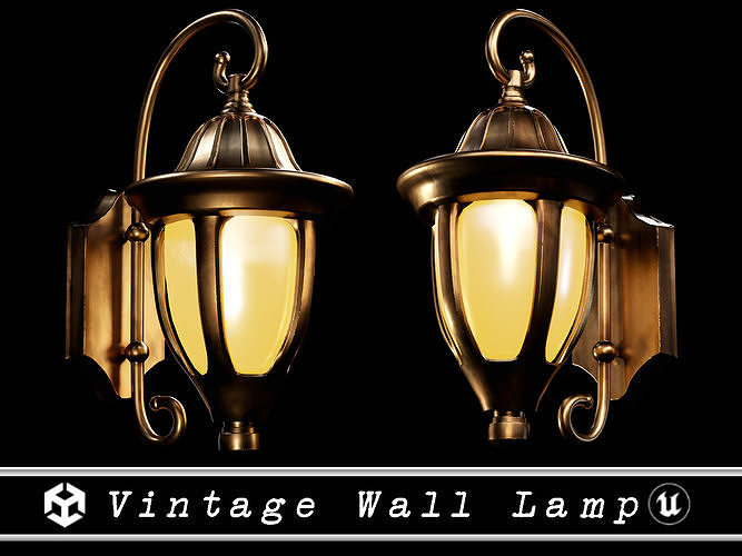 Vintage Wall Lamp  Low-poly 3D model