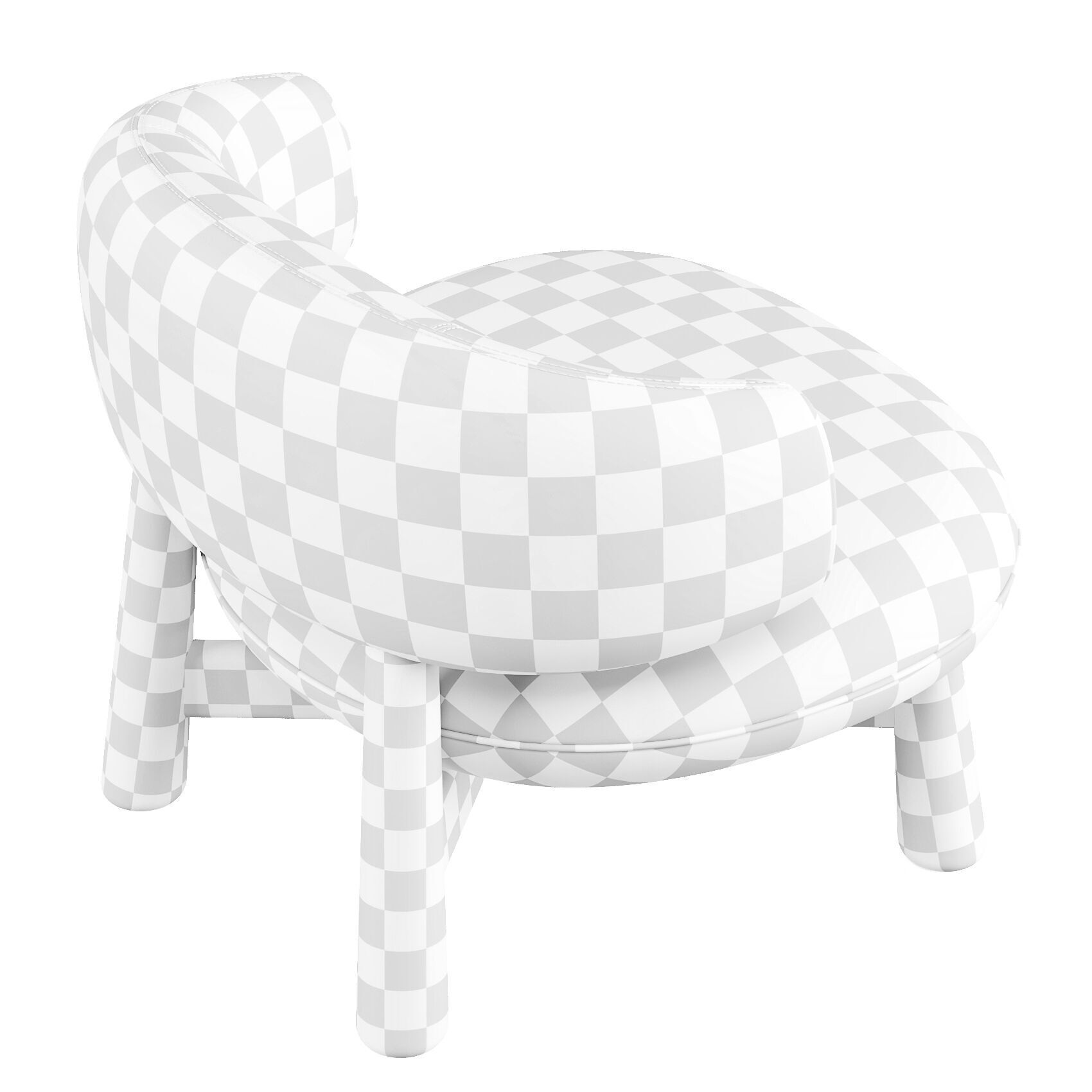 Baxter Olaf - Lounge Chair 3D model_8