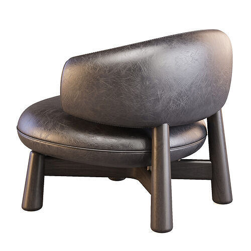 Baxter Olaf - Lounge Chair 3D model 3