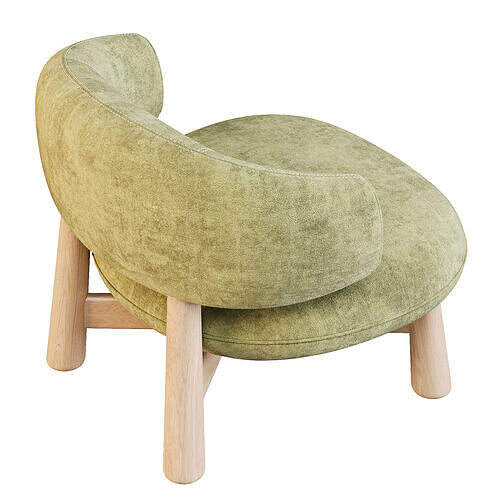 Baxter Olaf - Lounge Chair 3D model 6