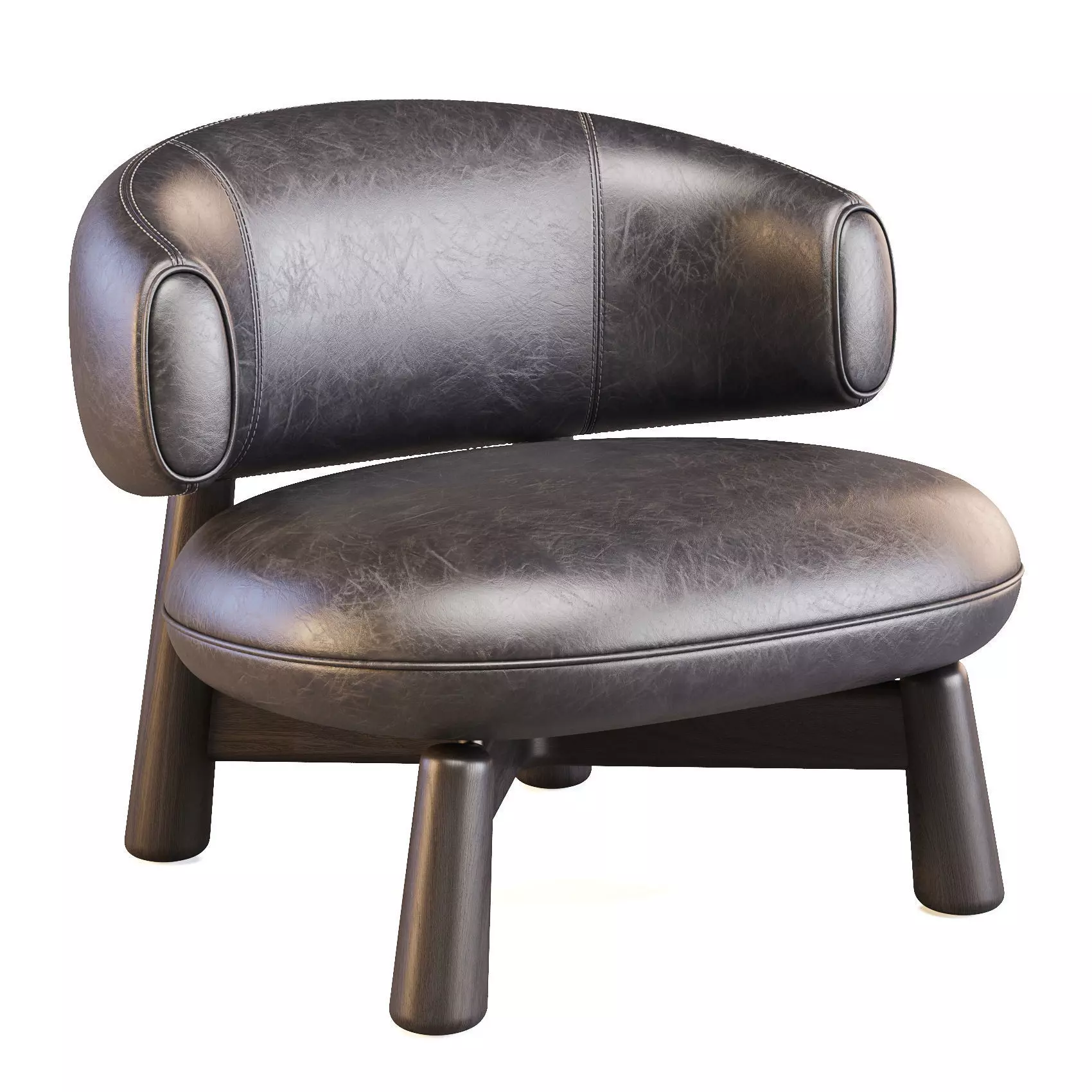 Baxter Olaf - Lounge Chair 3D model_0
