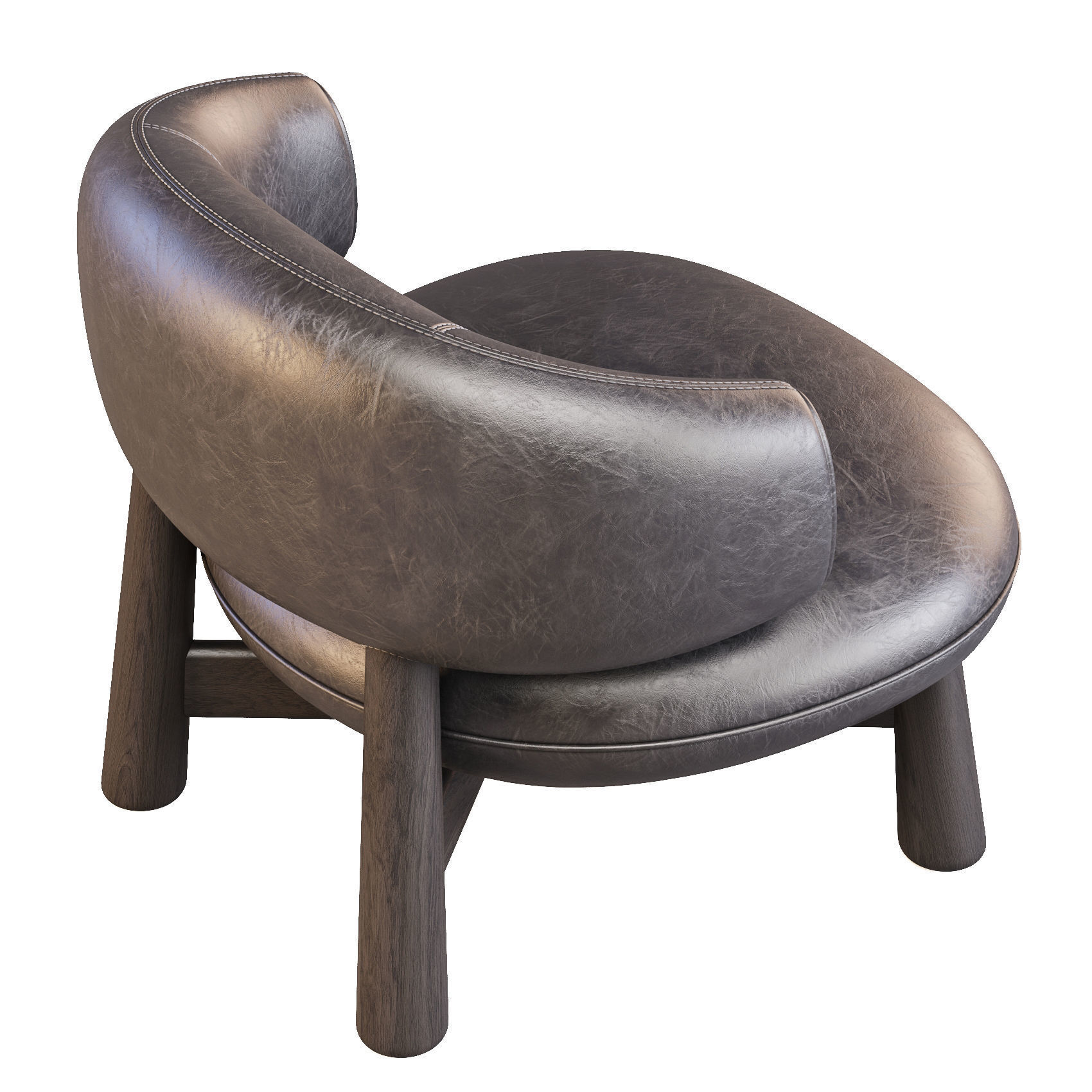 Baxter Olaf - Lounge Chair 3D model_4
