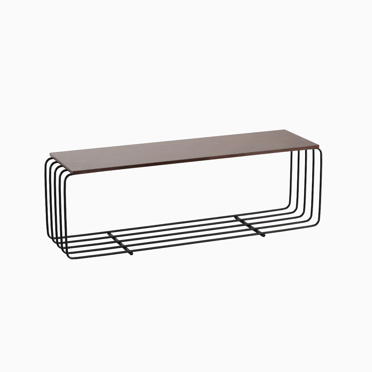 Fence Bench 01 Low-poly 3D model_1