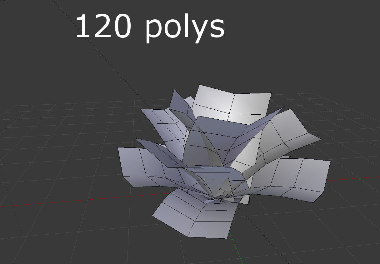 Fern plant Low-poly 3D model_5