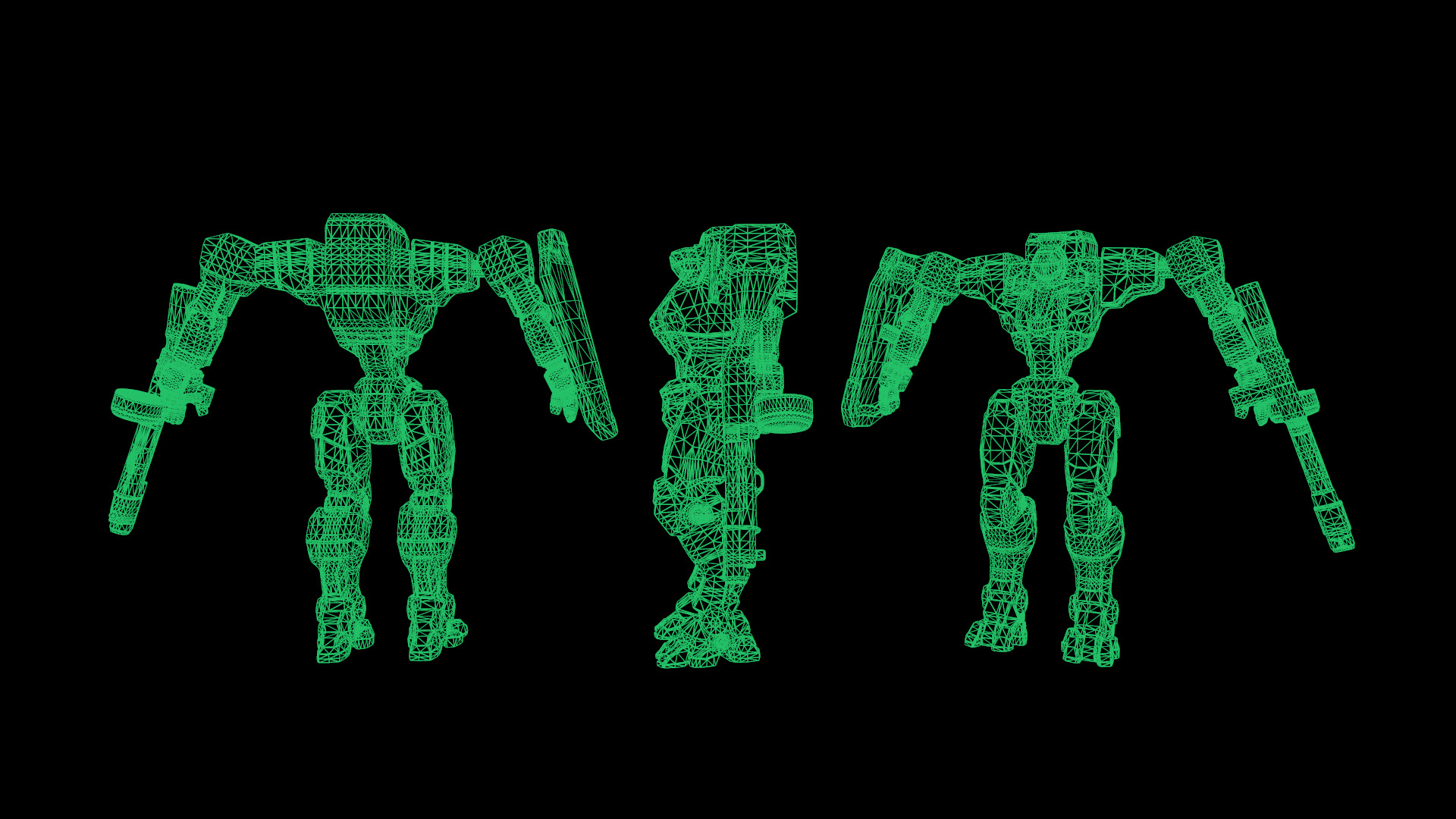 Mech Tank Low-poly 3D model_7