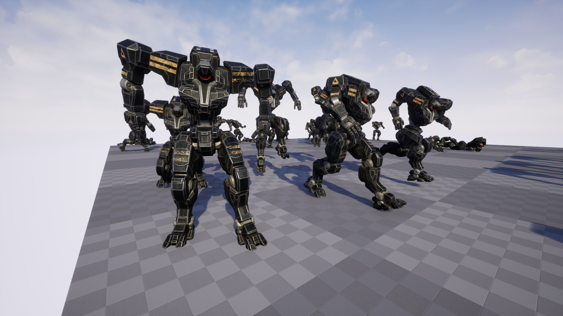 Mech Tank Low-poly 3D model_20