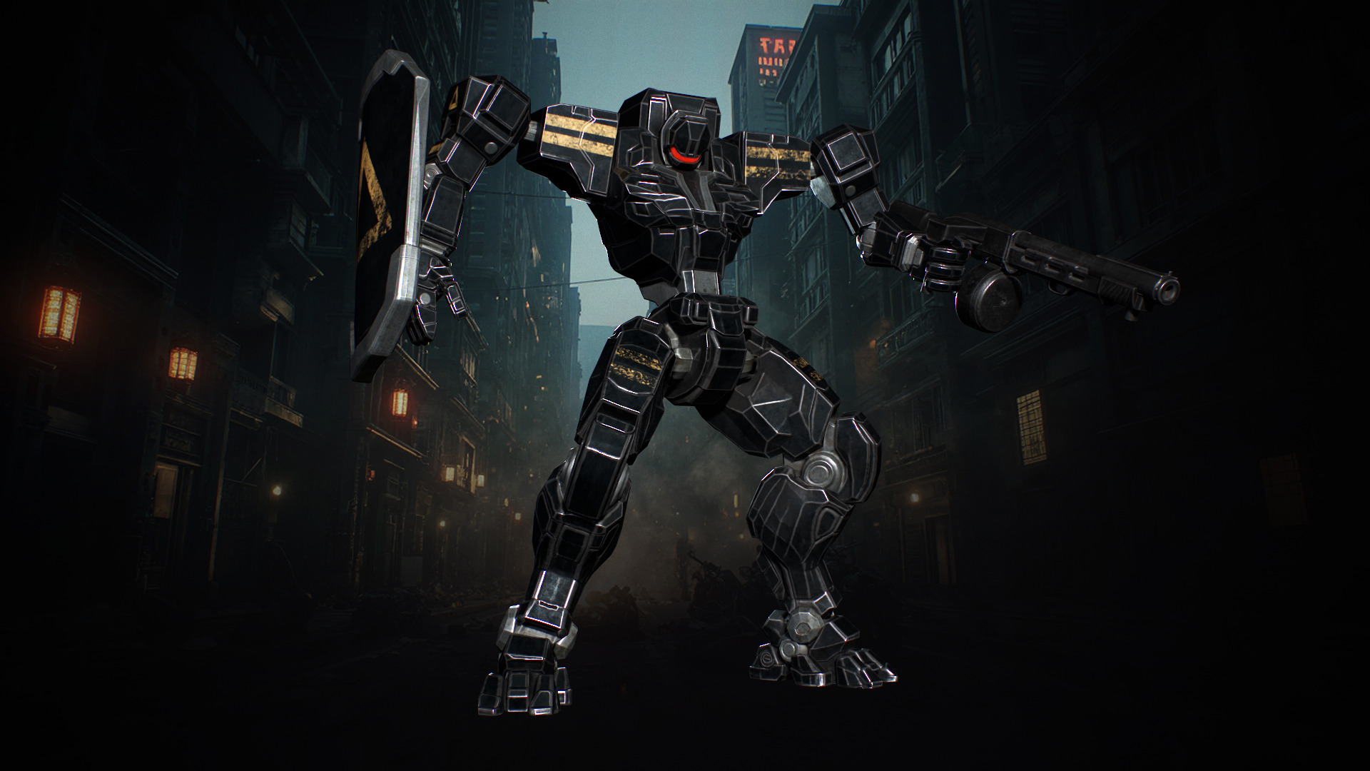 Mech Tank Low-poly 3D model_2