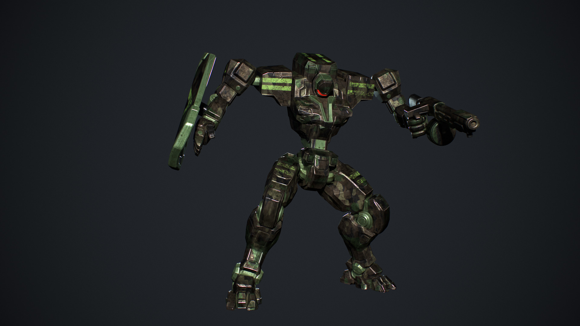 Mech Tank Low-poly 3D model_8