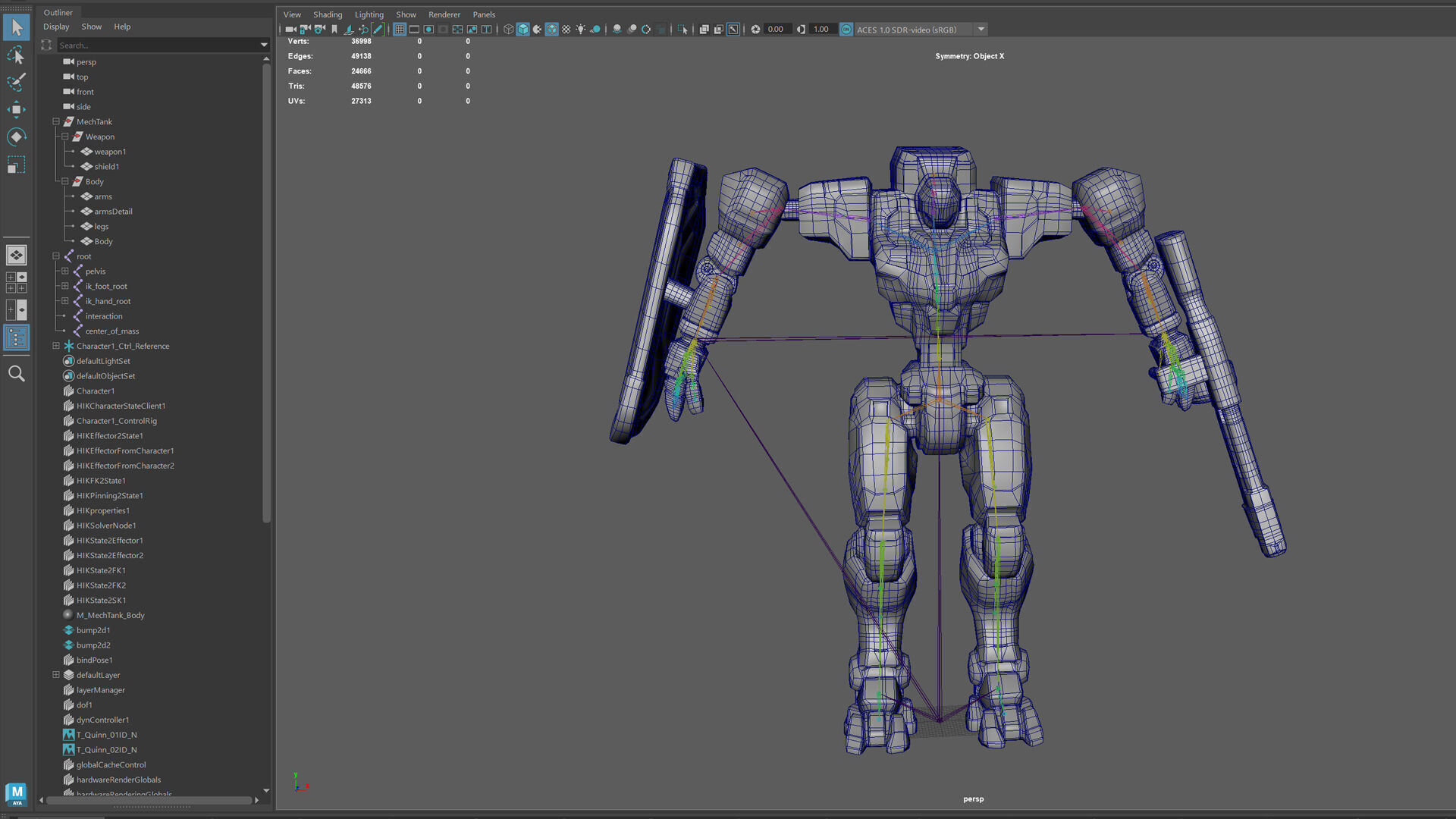 Mech Tank Low-poly 3D model_33
