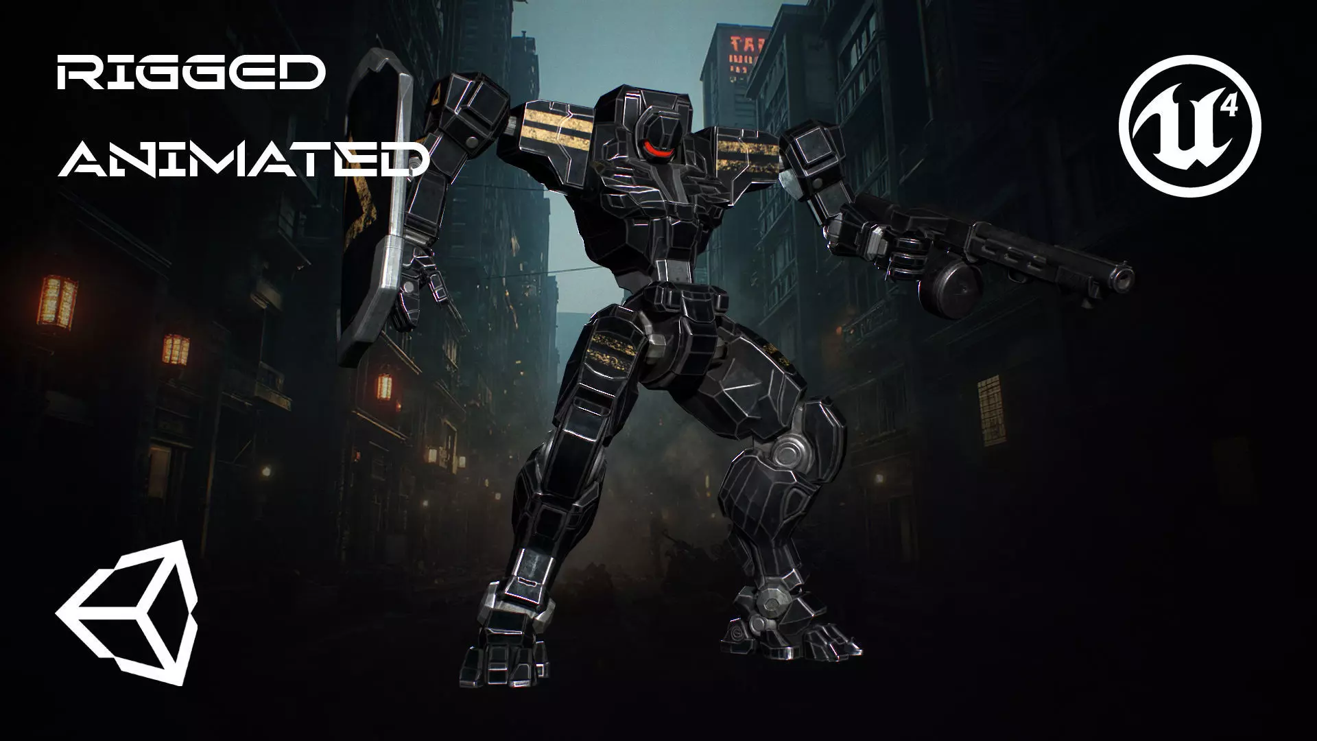 Mech Tank Low-poly 3D model_0