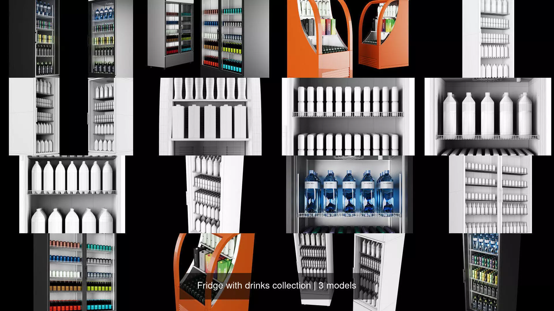 Fridge with drinks collection _0