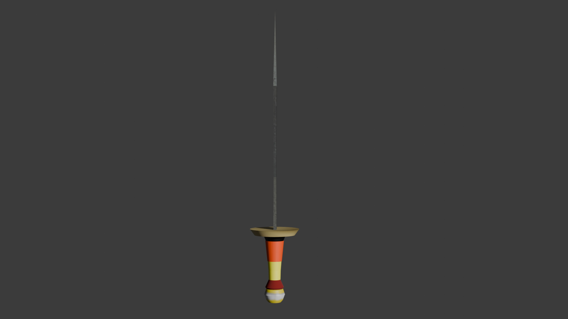 Crimson Fang Stylized Low Poly Sword Low-poly 3D model_1