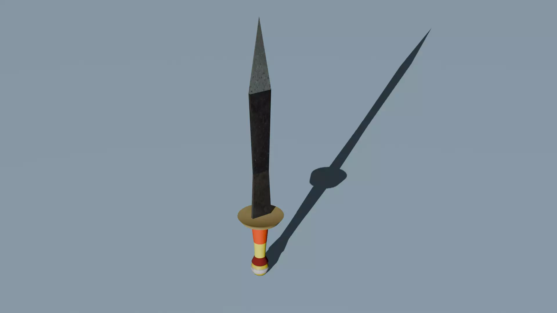 Crimson Fang Stylized Low Poly Sword Low-poly 3D model_0