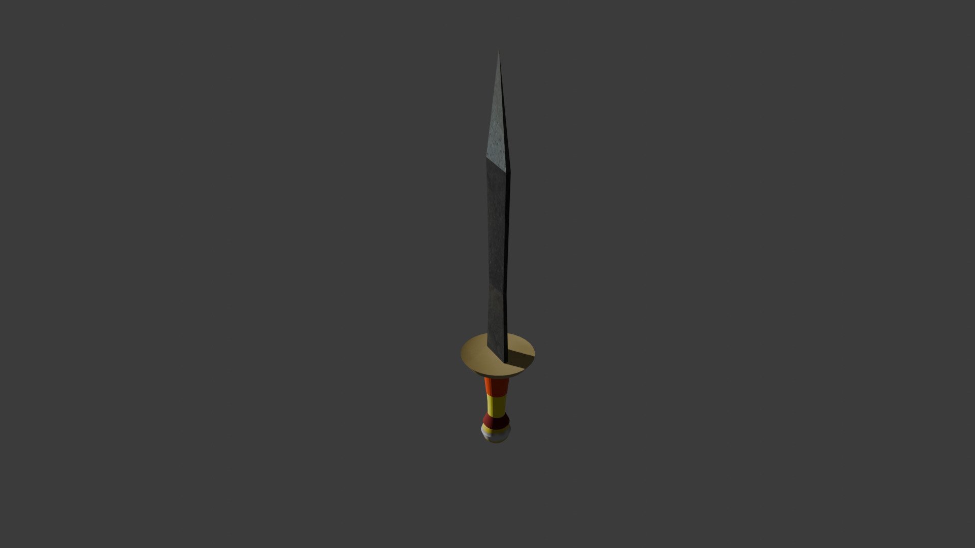 Crimson Fang Stylized Low Poly Sword Low-poly 3D model_2