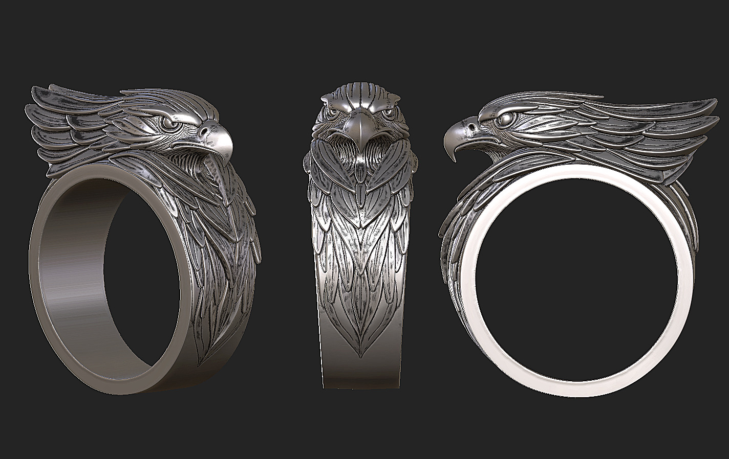 Ring Eagle 3D print model_9