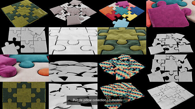 Puzzle pillow collection 