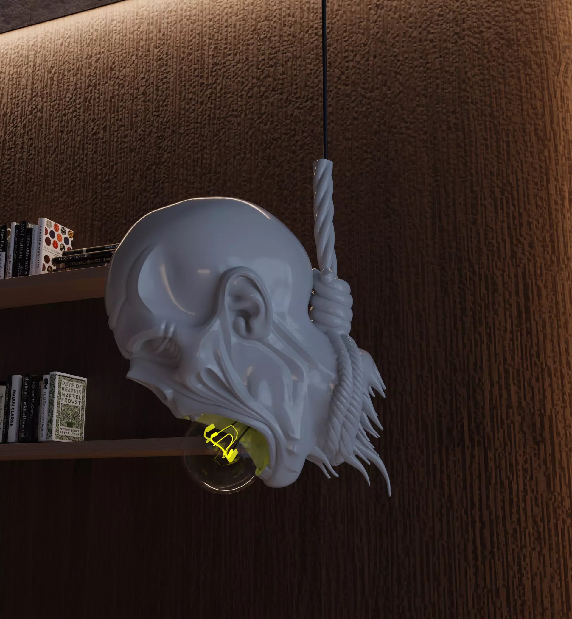 Last Light Hanging Zombie Horror Lamp 3D print model_0