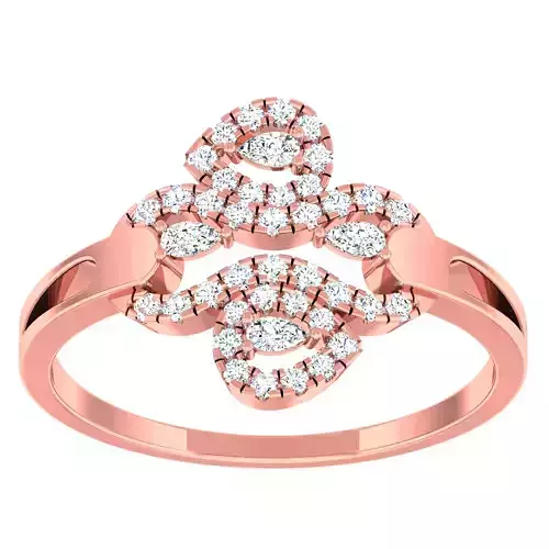 Diamond light gold ring 3D print model