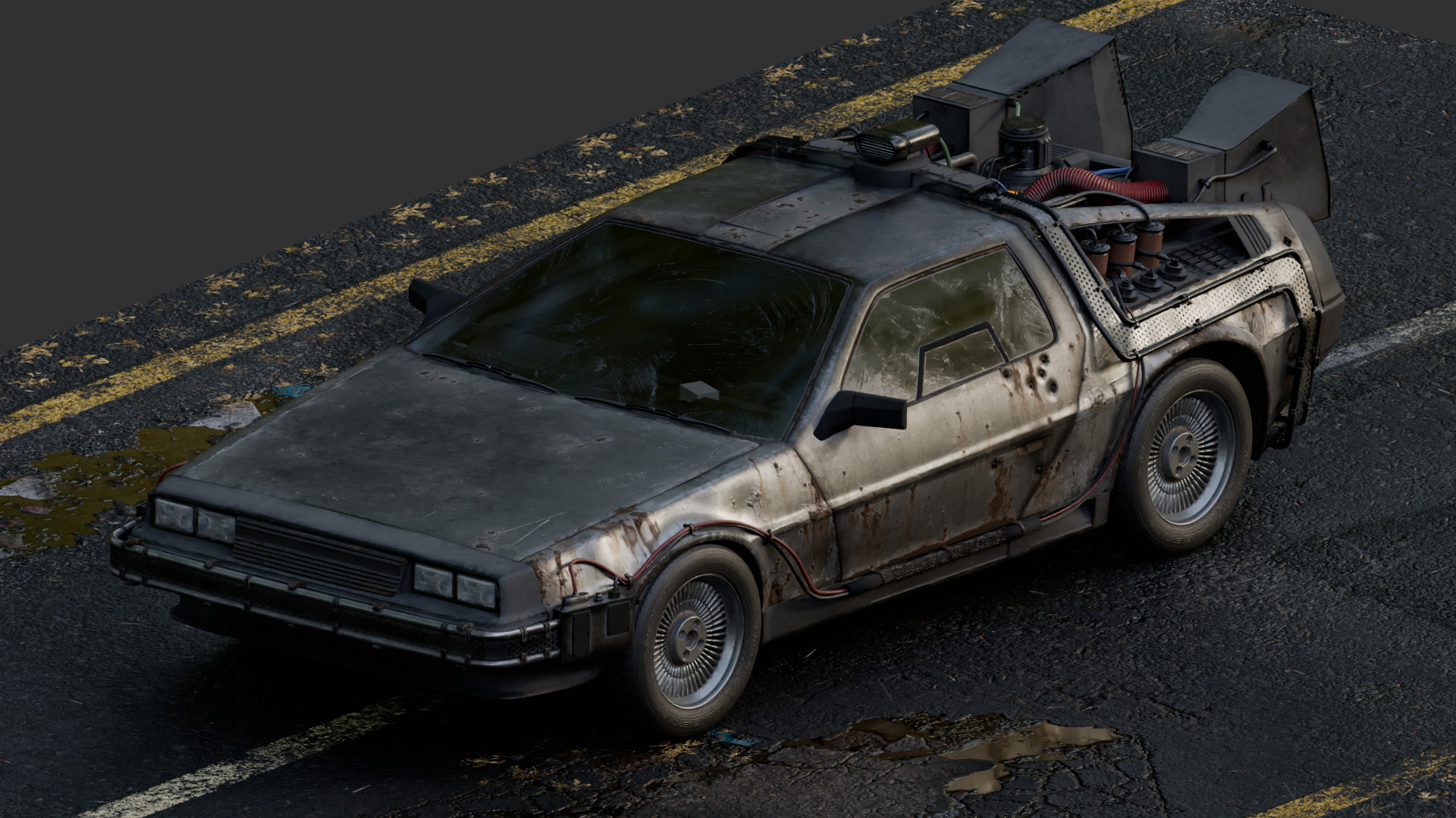 Delorean - Ready Player One 3D model_2