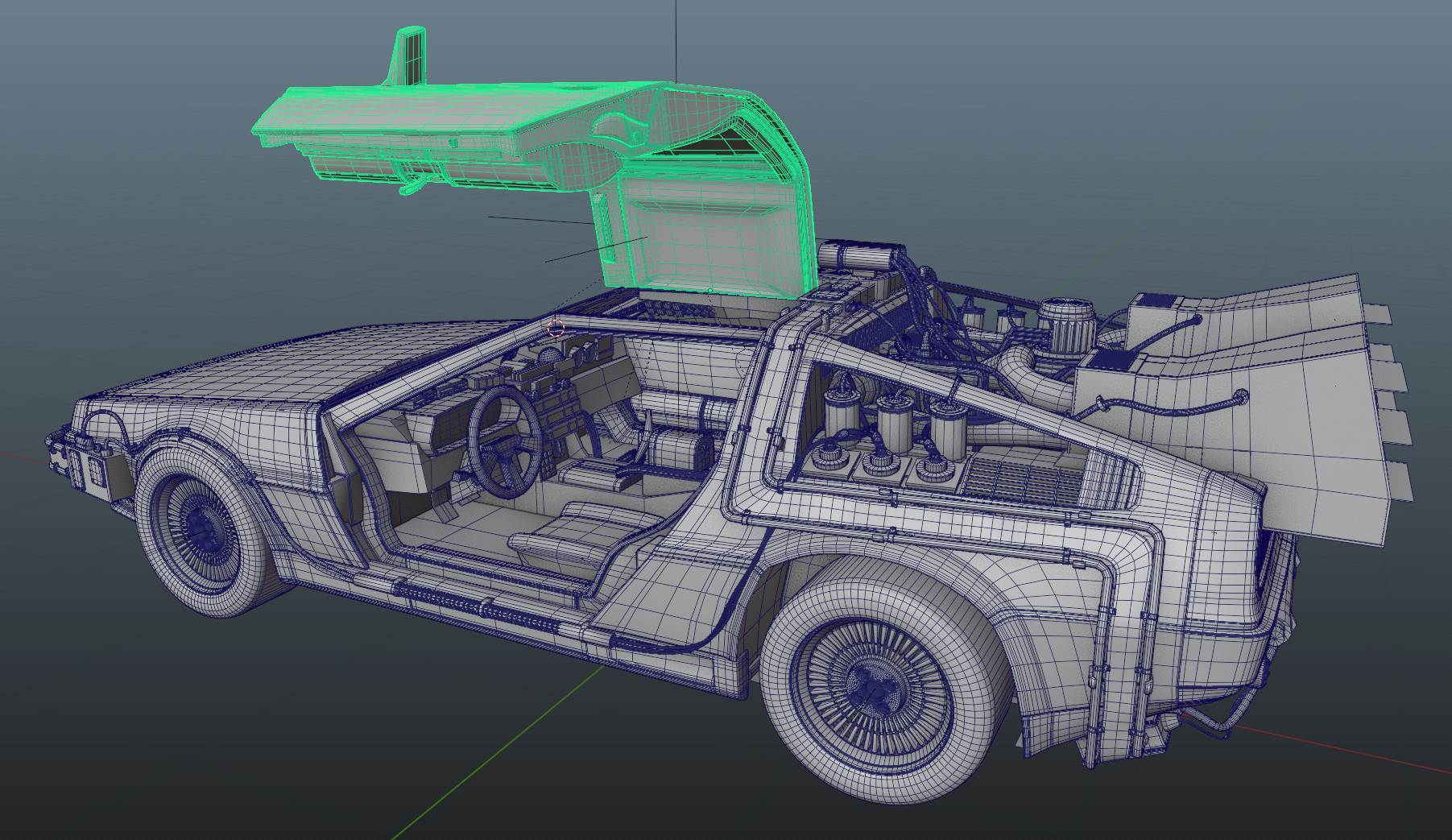 Delorean - Ready Player One 3D model_5