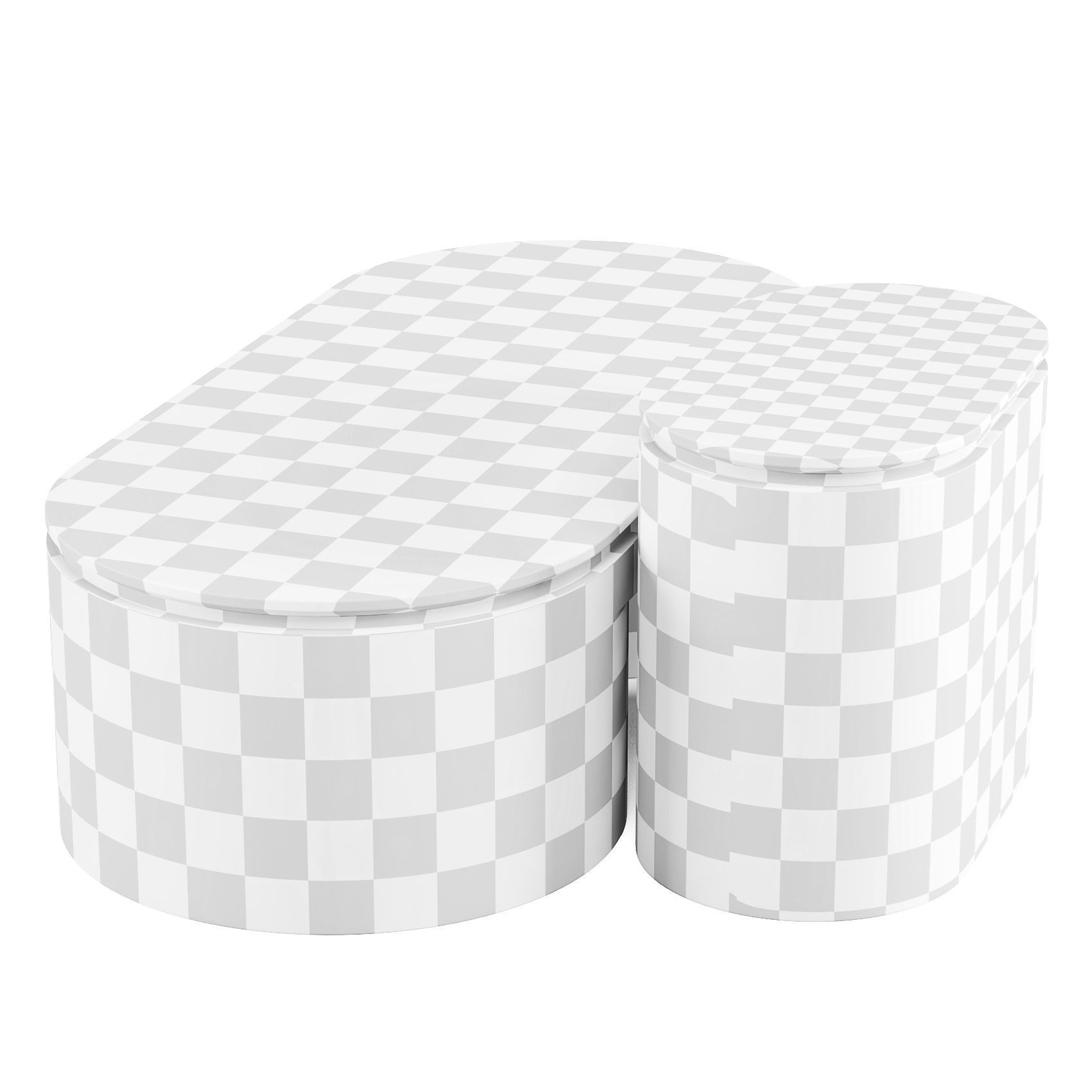 GlobeWest Pluto Oval - Coffee and Side Table 3D model_6