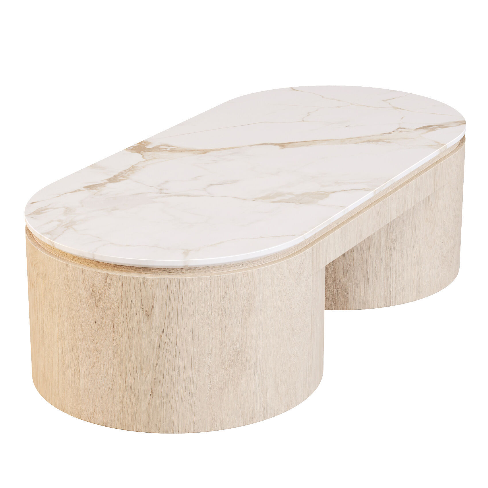 GlobeWest Pluto Oval - Coffee and Side Table 3D model_4