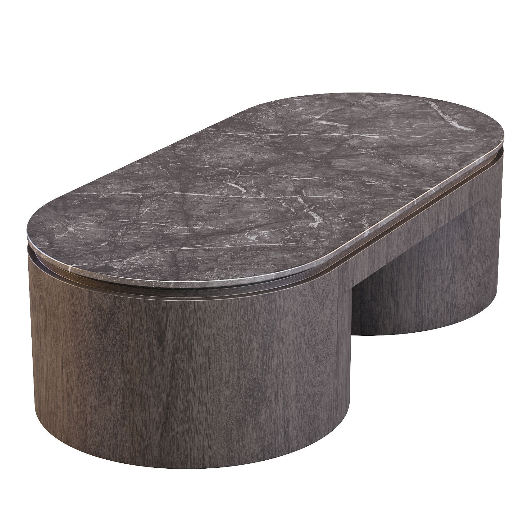 GlobeWest Pluto Oval - Coffee and Side Table 3D model_2