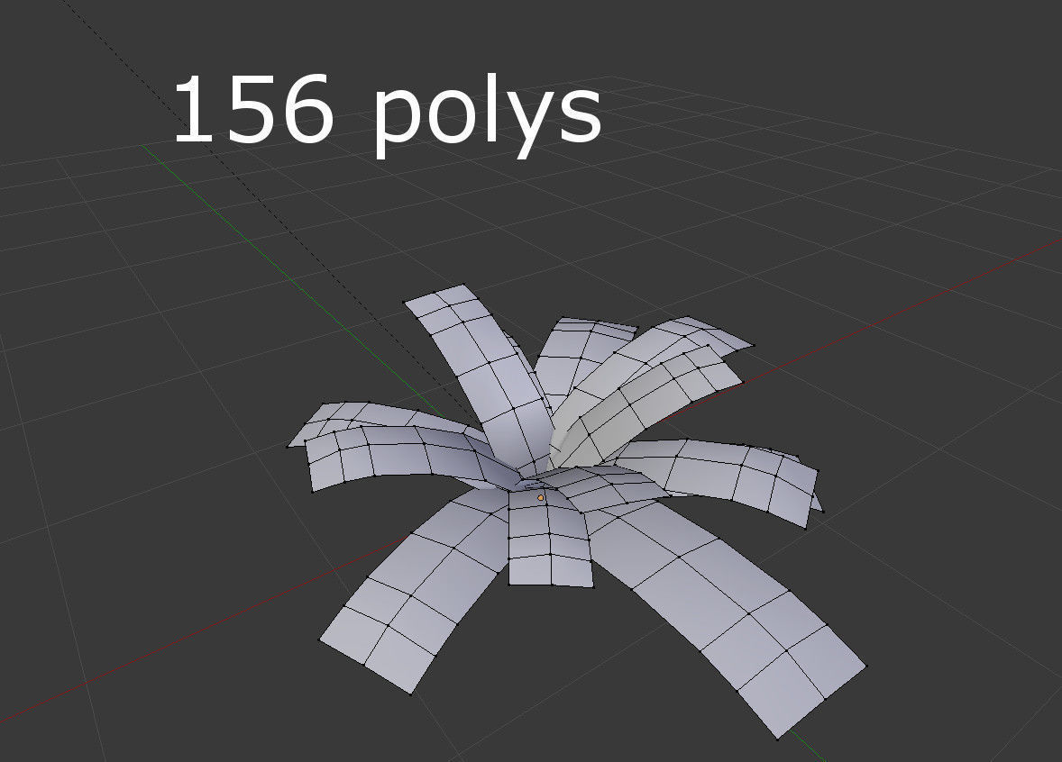 Plant kale Low-poly 3D model_4