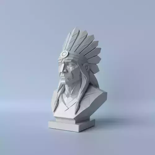 Ancestral Spirit Minimalist Indigenous Bust