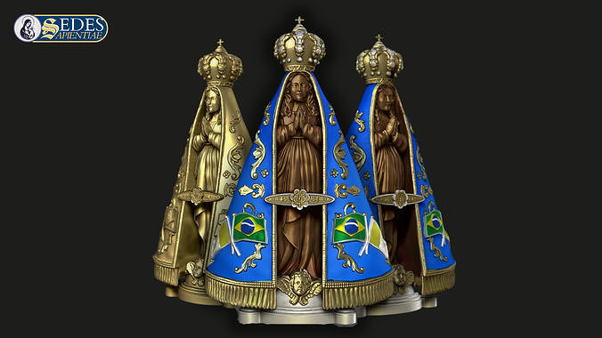 Our Lady of Aparecida Catholic Art 3D print model