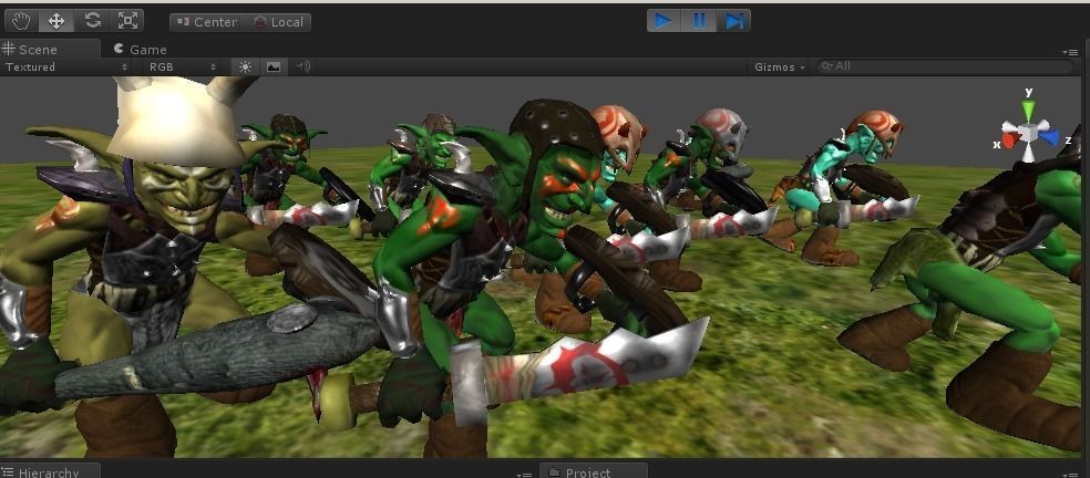 Goblin warrior set Low-poly 3D model_6