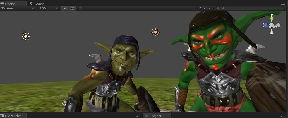 Goblin warrior set Low-poly 3D model_4