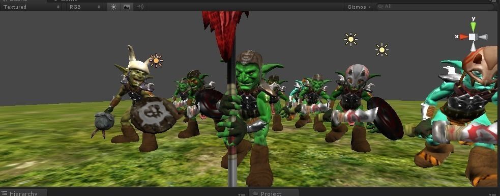 Goblin warrior set Low-poly 3D model_5