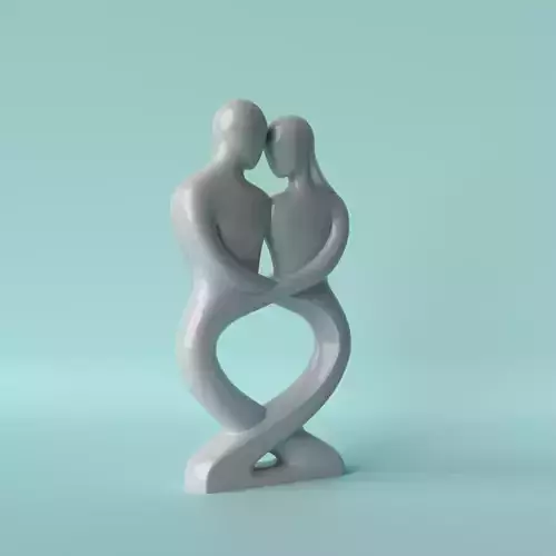 Essential Union  Minimalist Couple Sculpture