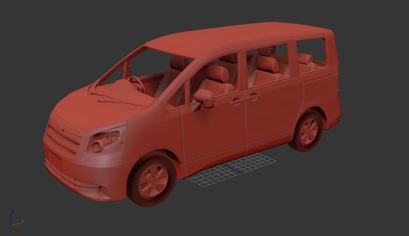 Toyota Noah 2010 3D print model_1
