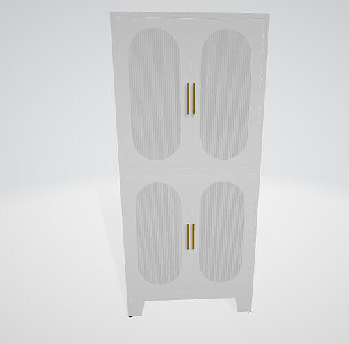 Acrylic Glass Pantry Cabinet 3D model