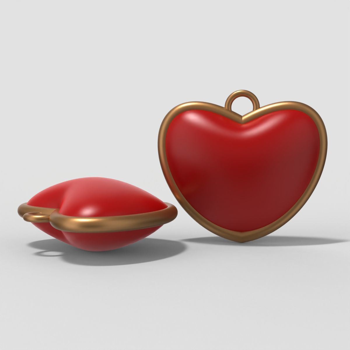 Heart Pendant 3D print model_9