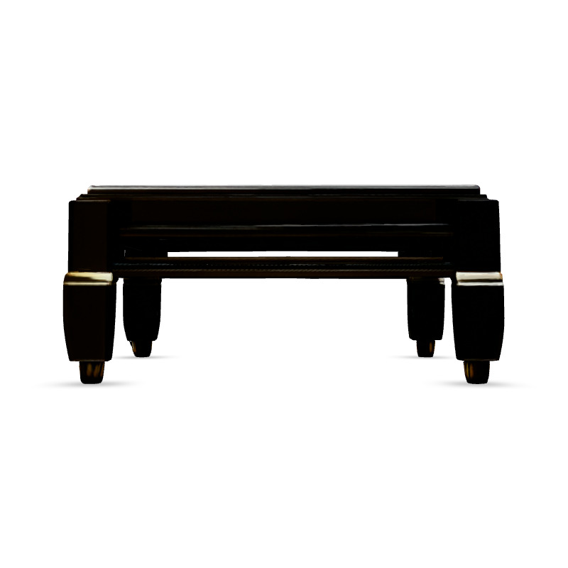 Modern Black Glass Coffee Table Low-poly 3D model_3