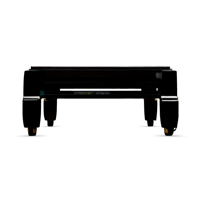 Modern Black Glass Coffee Table Low-poly 3D model_6